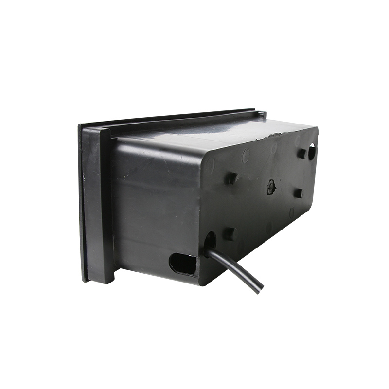 LED step light adding safety and style to an outdoor patio.